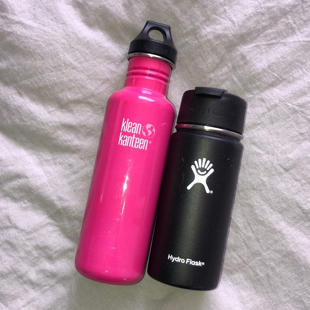 Hydro Flask and Klean Kanteen bottles